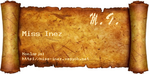 Miss Inez névjegykártya